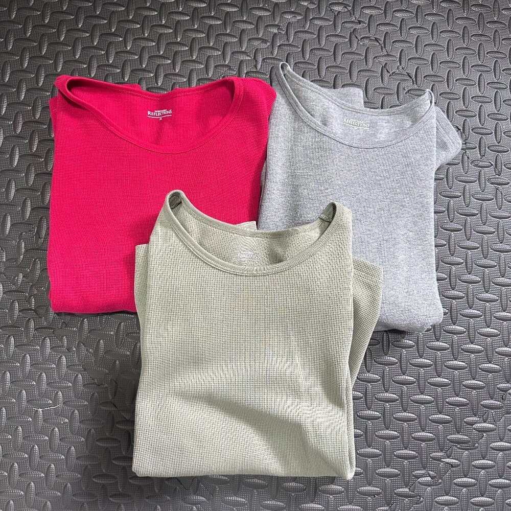 Northern Reflections Waffle Shirts lot of 3